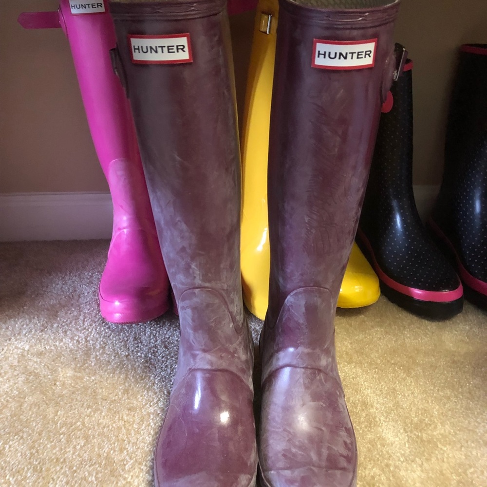 Dark Purple Hunter Rain Boots - Picture 2 of 6